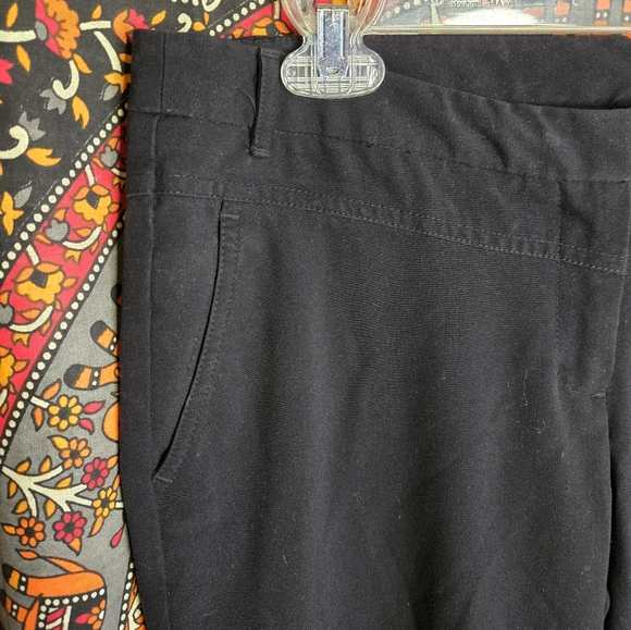 MixIt Stretch Black Straight Leg Flat Front Dress Pants Womens Petite 8P - Picture 3 of 16